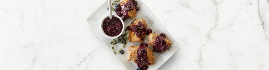 Blueberry Thyme Chicken Thighs