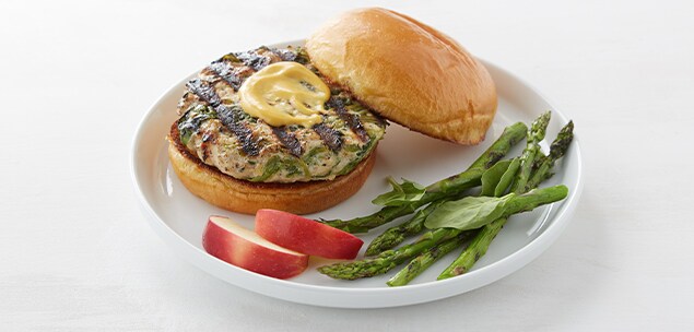 Apple Spinach Chicken Burgers