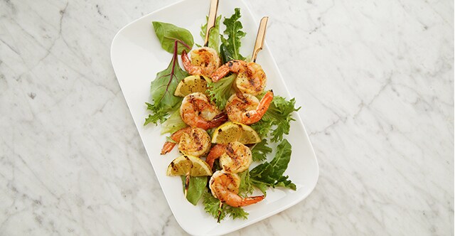 Lemon Pepper Shrimp Skewers