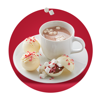 White Peppermint Hot Chocolate Bombs