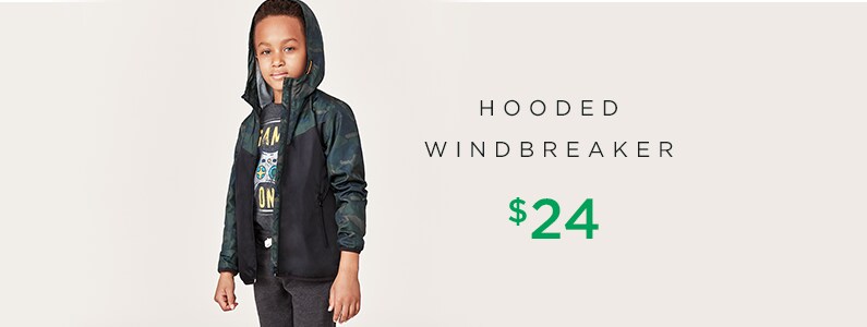 hooded windbreaker
