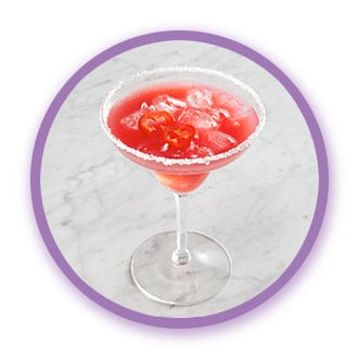 Smokin’ Hot Berry and Pomegranate Margaritas