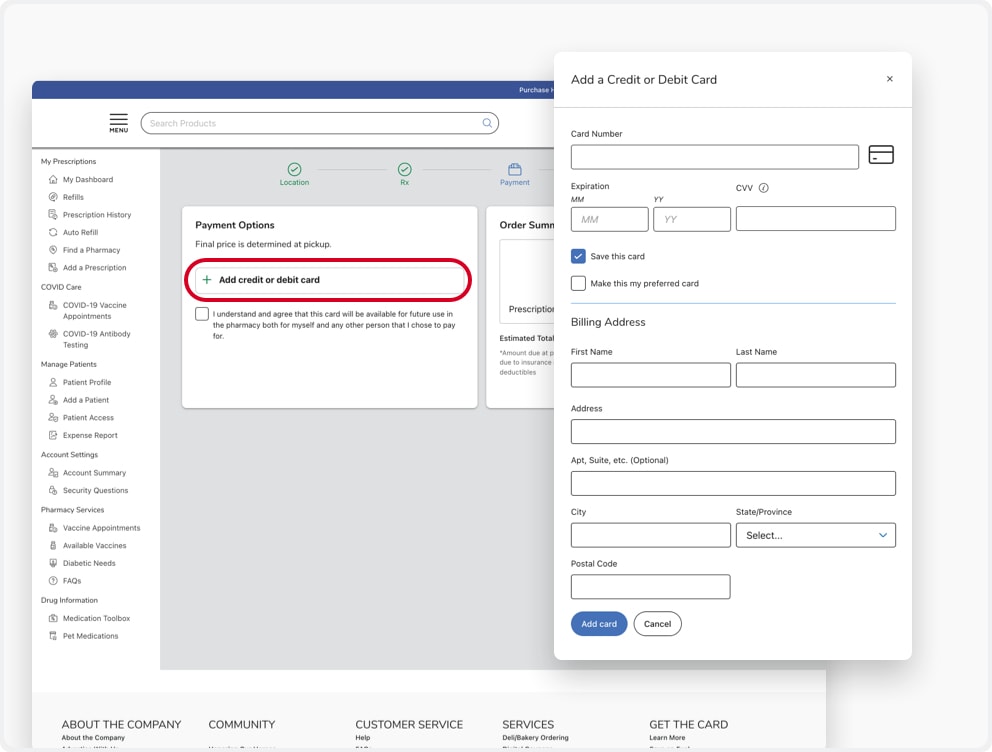 Step five. Add Payment Method. Step five. Add Payment Method.