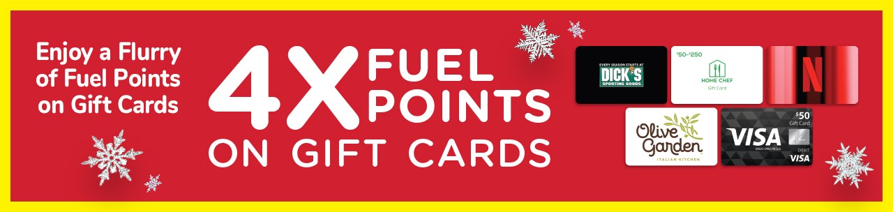 4X Fuel Points on Gift Cards