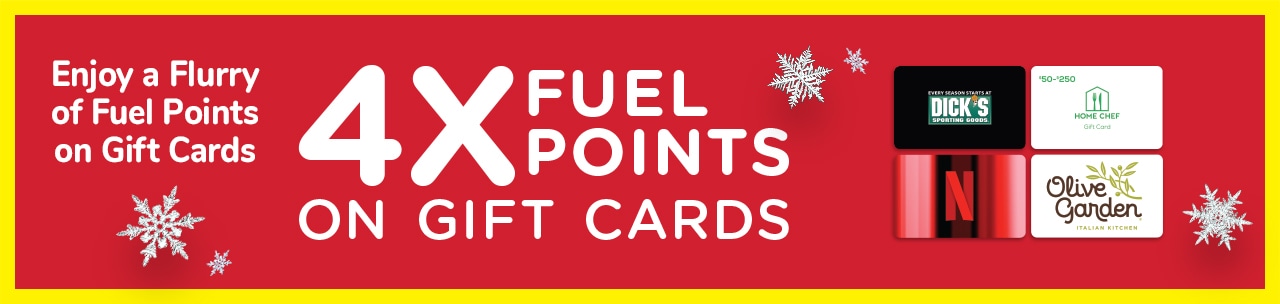 4X Fuel Points on Gift Cards